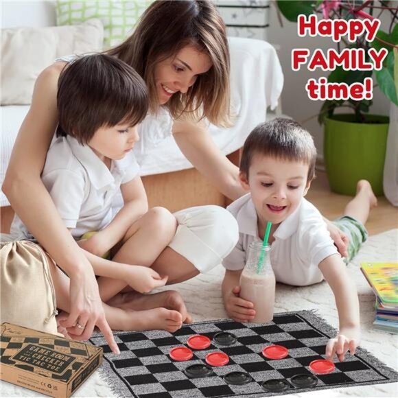 Super Tic Tac Toe and Giant Checkers Set Board Game - Picture 2 of 7